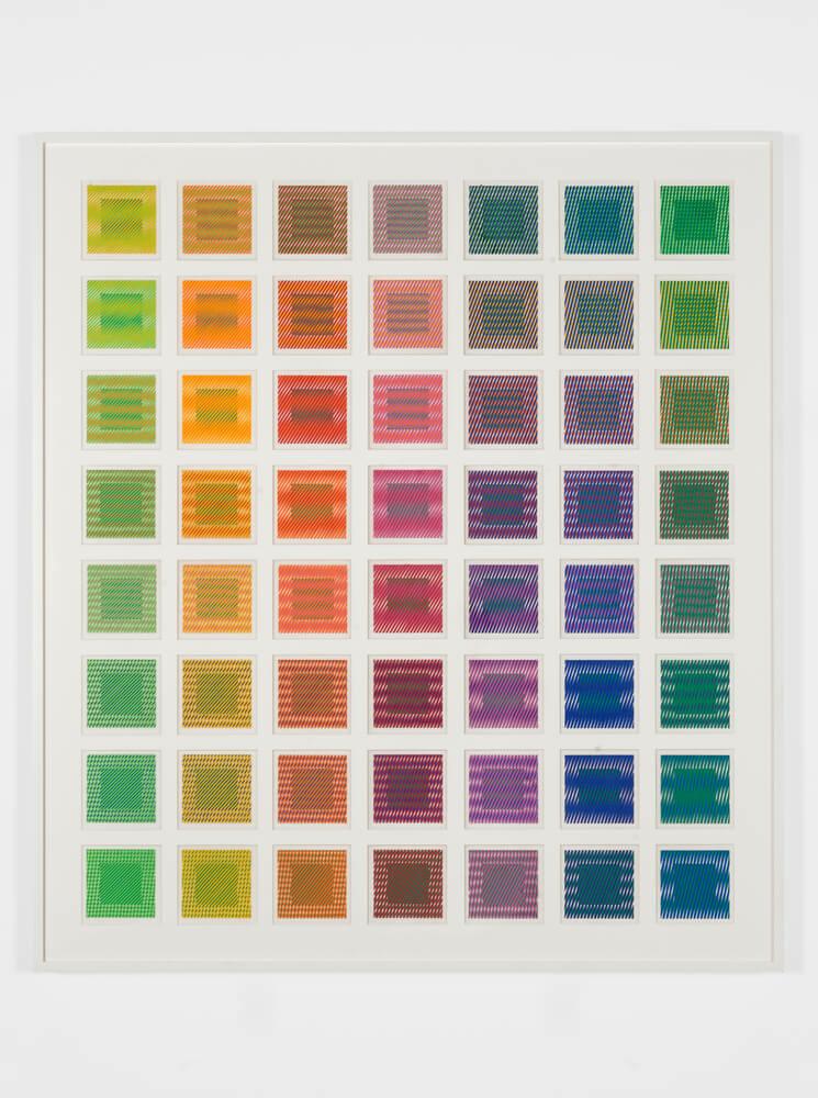 Square Moiré Sampler (in two sections) by Channa Horwitz