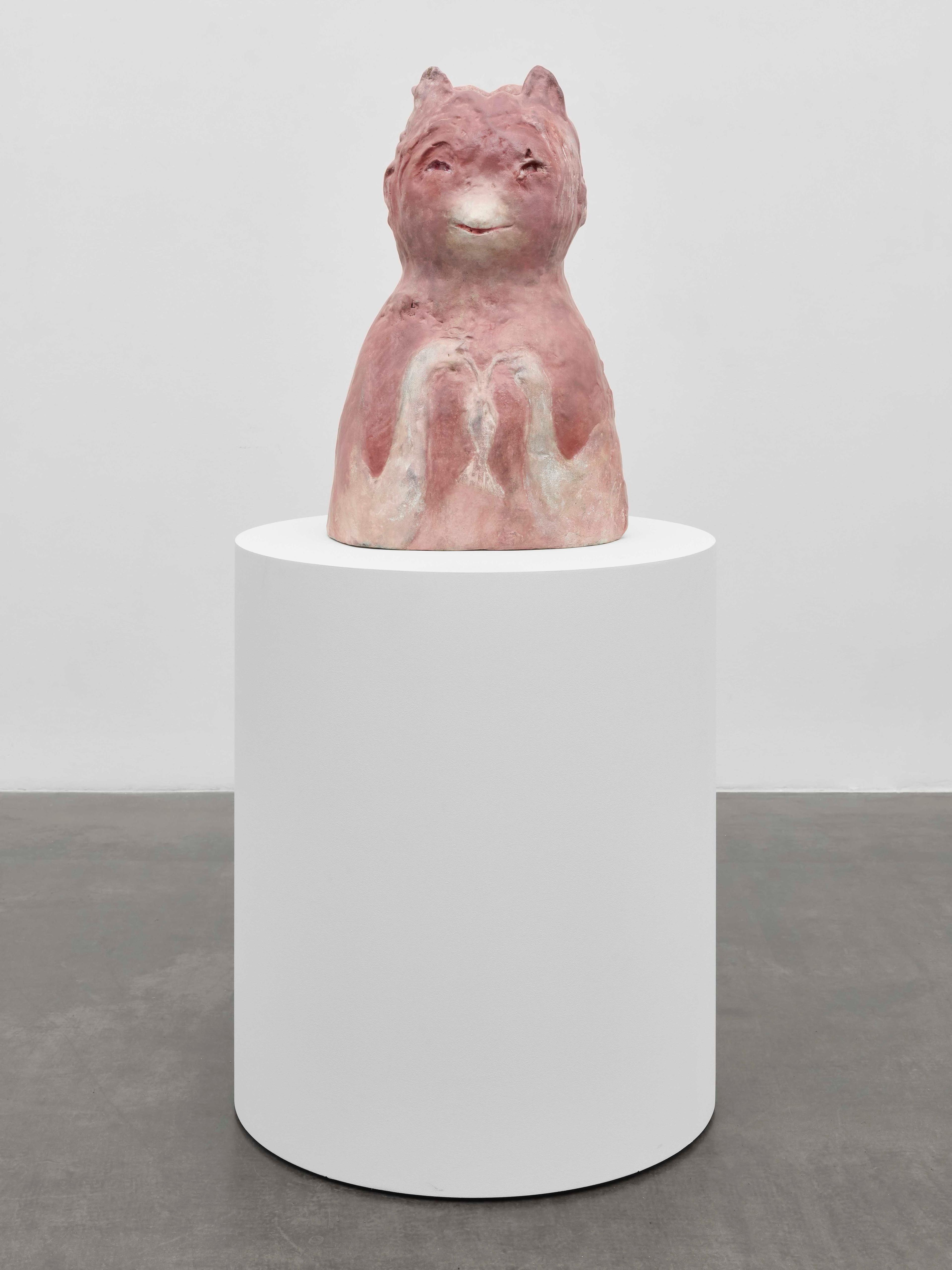 Pink Cat by Leiko Ikemura
