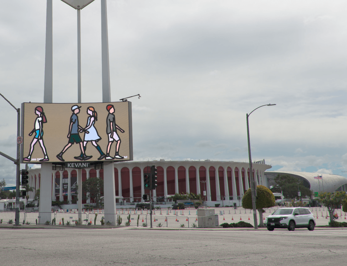 Julian Opie displays city-wide artworks in Los Angeles and Baltimore