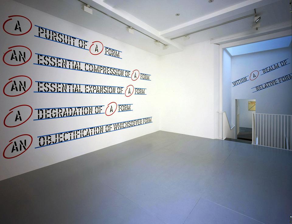 Lawrence Weiner: Within a Realm of Relative Form